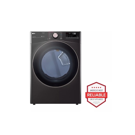 Lg LG 7.4 Cu. Ft. Black Steel Smart Stackable Electric Dryer, TurboSteam and Sensor Dry Technology DLEX4000B